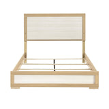 Sterling Natural/White LED Queen Bed by Homelegance at Eve Furniture