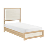 Sterling Natural/White LED Twin Bed by Homelegance at Eve Furniture