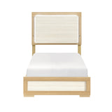 Sterling Natural/White LED Twin Bed by Homelegance at Eve Furniture
