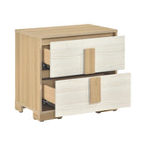 Sterling Natural/White Nightstand by Homelegance at Eve Furniture