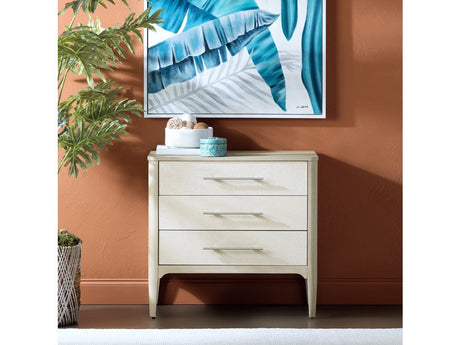 Sterling Tan/Cream Three-Drawer Chest by Crestview at Eve Furniture
