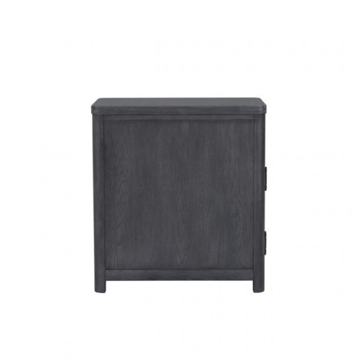 Sterling West Ash Gray Chairside Table by Furniture of America at Eve Furniture