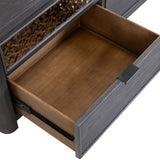 Sterling West Ash Gray Chairside Table by Furniture of America at Eve Furniture