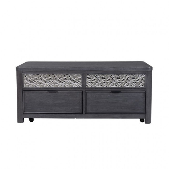 Sterling West Ash Gray Lift-Up Cocktail Table w/Casters by Furniture of America at Eve Furniture