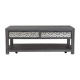 Sterling West Ash Gray Rect Cocktail Table w/Casters by Furniture of America at Eve Furniture