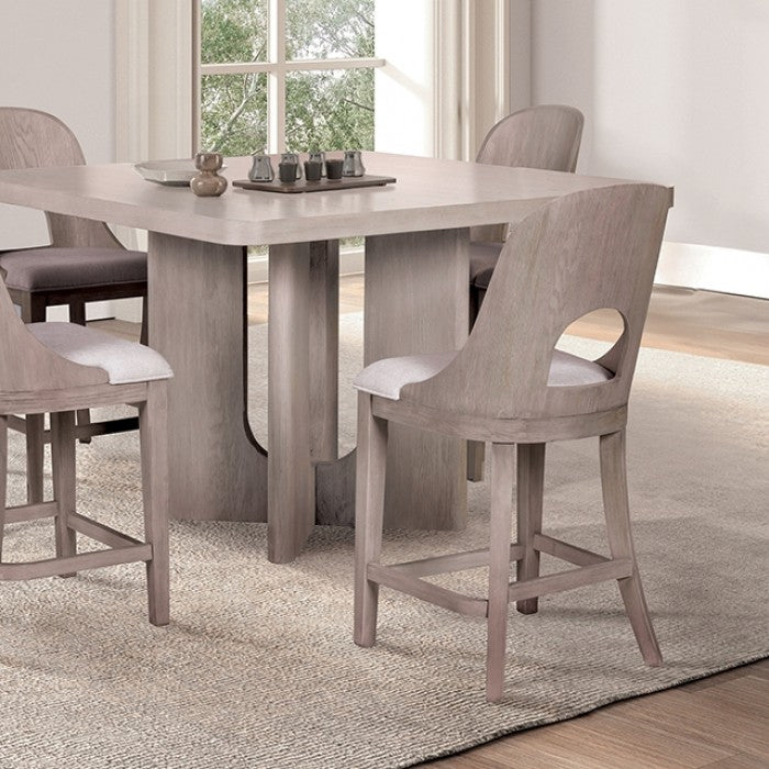 Sterling West White Oak 7-Piece Counter Height Table Set by Furniture of America at Eve Furniture