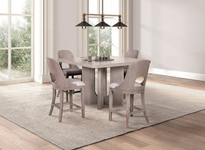 Sterling West White Oak 7-Piece Counter Height Table Set by Furniture of America at Eve Furniture