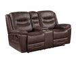 Stetson Manual Reclining Console Loveseat by Steve Silver at Eve Furniture