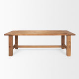 Stetson Rectangular Natural Brown Wood Dining Table by Mercana at Eve Furniture