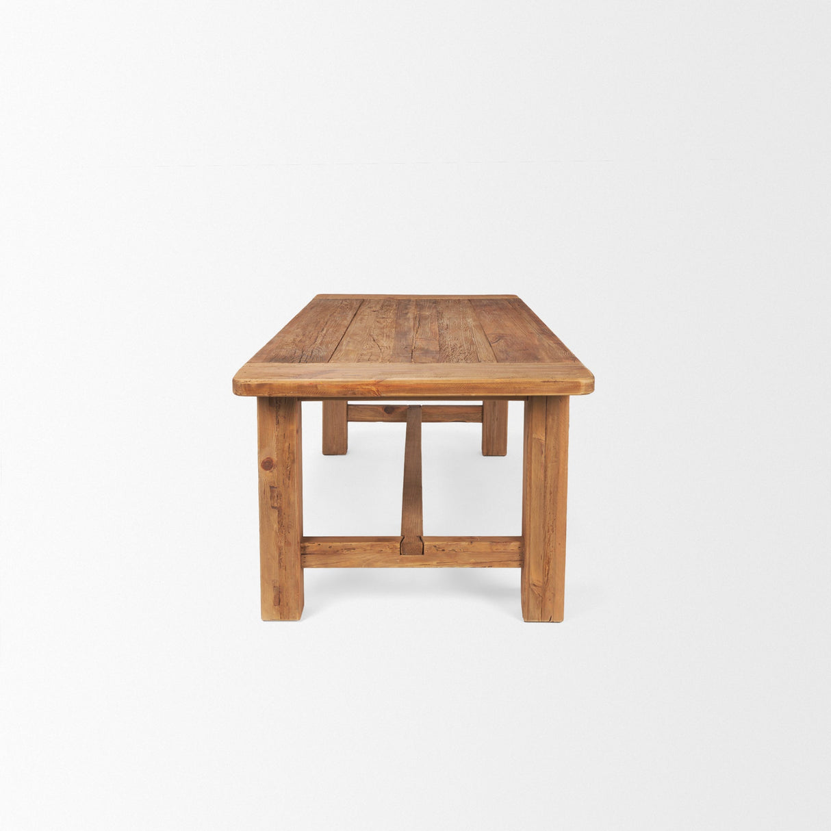 Stetson Rectangular Natural Brown Wood Dining Table by Mercana at Eve Furniture