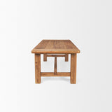 Stetson Rectangular Natural Brown Wood Dining Table by Mercana at Eve Furniture