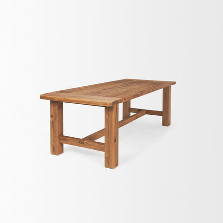 Stetson Rectangular Natural Brown Wood Dining Table by Mercana at Eve Furniture