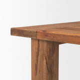 Stetson Rectangular Natural Brown Wood Dining Table by Mercana at Eve Furniture