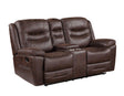 Stetson Manual Reclining Console Loveseat by Steve Silver at Eve Furniture