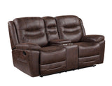 Stetson Manual Reclining Console Loveseat by Steve Silver at Eve Furniture