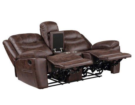Stetson Manual Reclining Console Loveseat by Steve Silver at Eve Furniture
