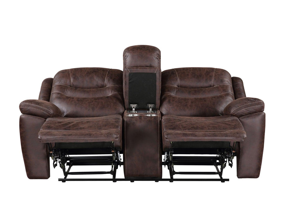 Stetson Manual Reclining Console Loveseat by Steve Silver at Eve Furniture