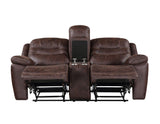 Stetson Manual Reclining Console Loveseat by Steve Silver at Eve Furniture
