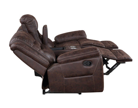 Stetson Manual Reclining Console Loveseat by Steve Silver at Eve Furniture