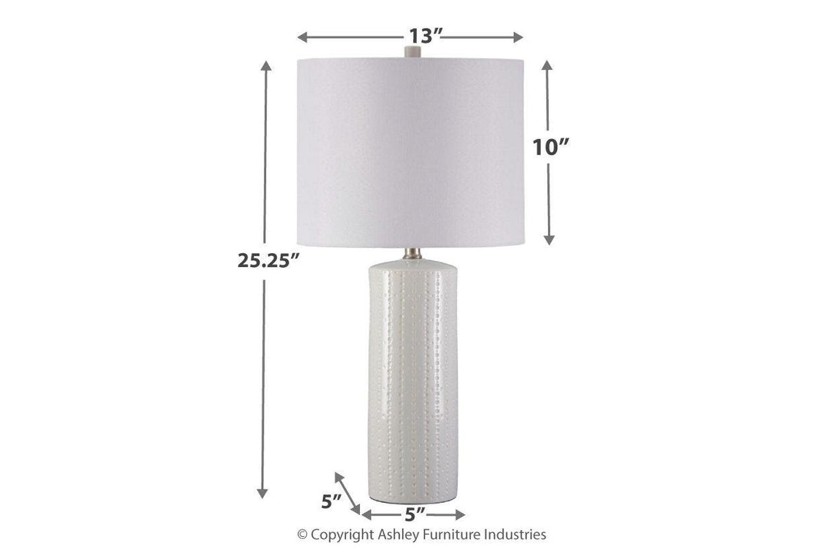 Steuben White Table Lamp by Ashley at Eve Furniture