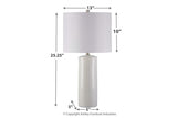 Steuben White Table Lamp by Ashley at Eve Furniture