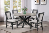 Stevens Charcoal Black and Light Gray Dining Chair, Set of 2 by Crown Mark at Eve Furniture