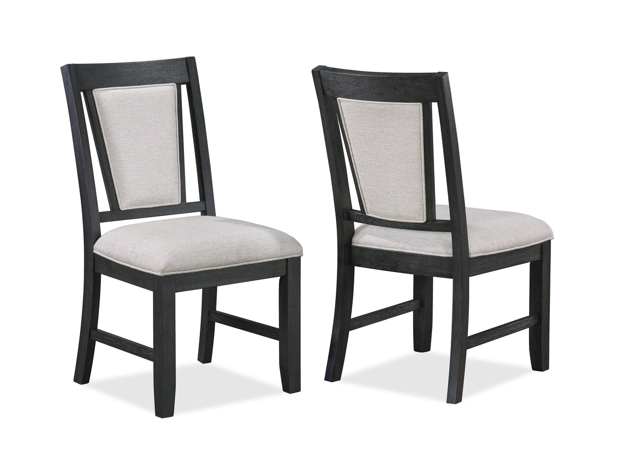 Stevens Charcoal Black and Light Gray Dining Chair, Set of 2 by Crown Mark at Eve Furniture