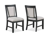 Stevens Charcoal Black and Light Gray Dining Chair, Set of 2 by Crown Mark at Eve Furniture