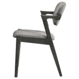 Stevie Brown Gray/Black Upholstered Side Chairs with Demi Arm, Set of 2 by Coaster at Eve Furniture
