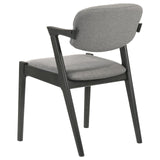 Stevie Brown Gray/Black Upholstered Side Chairs with Demi Arm, Set of 2 by Coaster at Eve Furniture