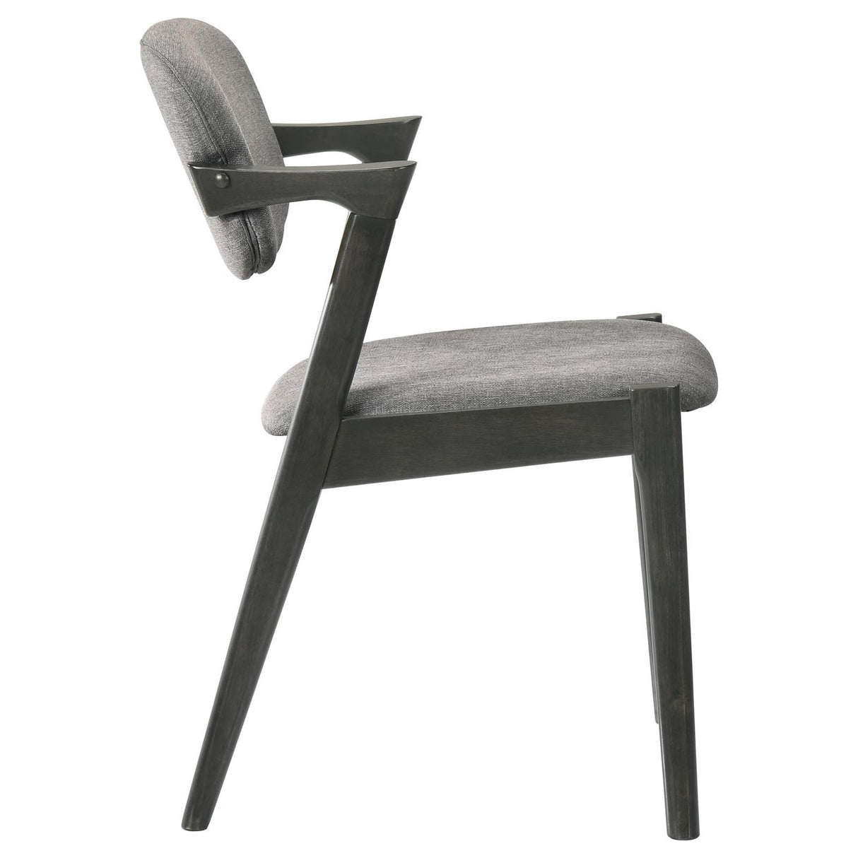 Stevie Brown Gray/Black Upholstered Side Chairs with Demi Arm, Set of 2 by Coaster at Eve Furniture