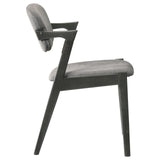 Stevie Brown Gray/Black Upholstered Side Chairs with Demi Arm, Set of 2 by Coaster at Eve Furniture