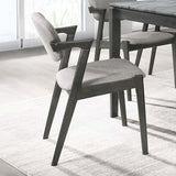 Stevie Brown Gray/Black Upholstered Side Chairs with Demi Arm, Set of 2 by Coaster at Eve Furniture