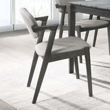 Stevie Brown Gray/Black Upholstered Side Chairs with Demi Arm, Set of 2 by Coaster at Eve Furniture