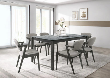 Stevie Brown Gray/Black Upholstered Side Chairs with Demi Arm, Set of 2 by Coaster at Eve Furniture
