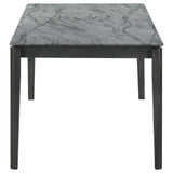 Stevie Faux Marble Top Rectangular Dining Table