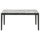 Stevie Faux Marble Top Rectangular Dining Table