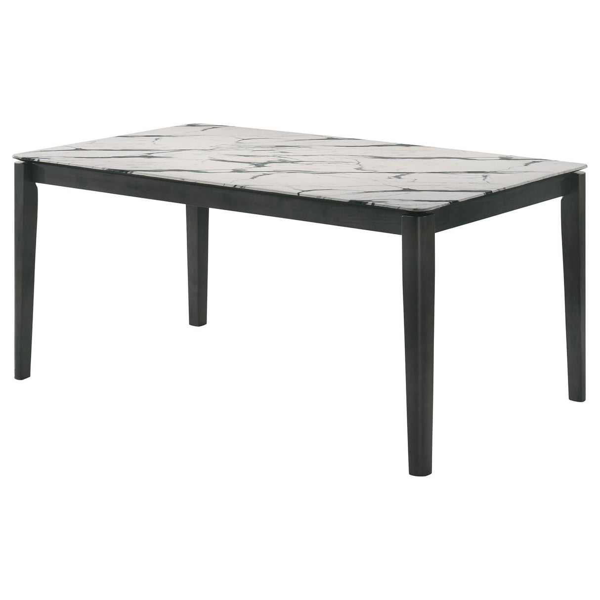 Stevie Faux Marble Top Rectangular Dining Table