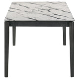 Stevie Faux Marble Top Rectangular Dining Table