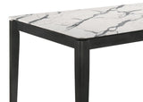 Stevie Faux Marble Top Rectangular Dining Table