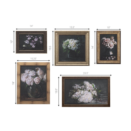 Still Life Flowers I by Mercana Studio a Hand Embellished Textured Framed Art Print by Mercana at Eve Furniture