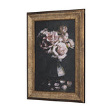 Still Life Flowers I by Mercana Studio a Hand Embellished Textured Framed Art Print by Mercana at Eve Furniture