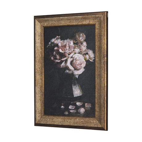 Still Life Flowers I by Mercana Studio a Hand Embellished Textured Framed Art Print by Mercana at Eve Furniture