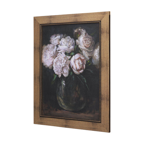 Still Life Flowers I by Mercana Studio a Hand Embellished Textured Framed Art Print by Mercana at Eve Furniture