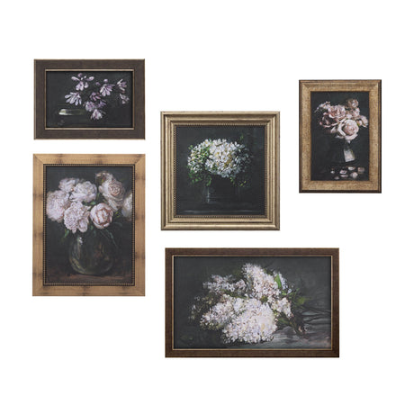 Still Life Flowers I by Mercana Studio a Hand Embellished Textured Framed Art Print by Mercana at Eve Furniture