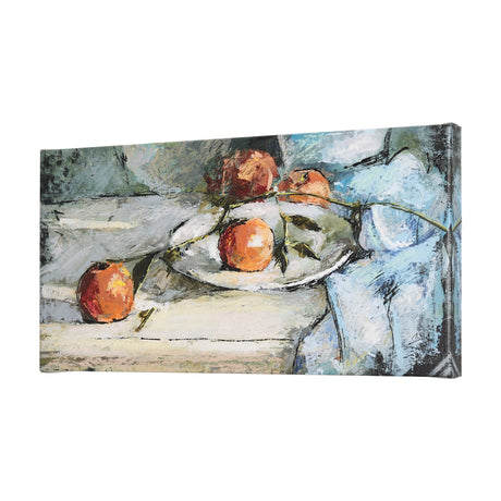Still Life with Peaches by Mercana Studio a Hand Embellished Textured Canvas by Mercana at Eve Furniture