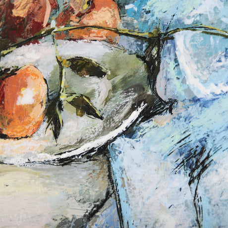 Still Life with Peaches by Mercana Studio a Hand Embellished Textured Canvas by Mercana at Eve Furniture