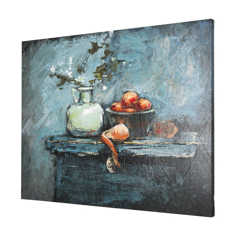 Still Life with Tangerine by Mercana Studio a Hand Embellished Textured Canvas by Mercana at Eve Furniture