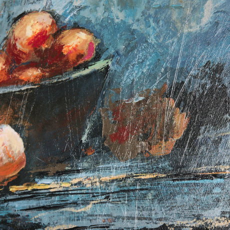 Still Life with Tangerine by Mercana Studio a Hand Embellished Textured Canvas by Mercana at Eve Furniture