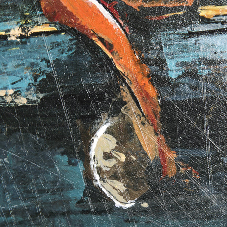 Still Life with Tangerine by Mercana Studio a Hand Embellished Textured Canvas by Mercana at Eve Furniture